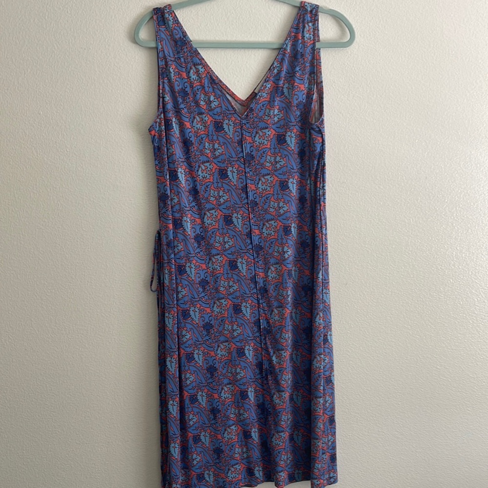 Tory Burch Sandy 100% Silk Floral Print Midi Dress